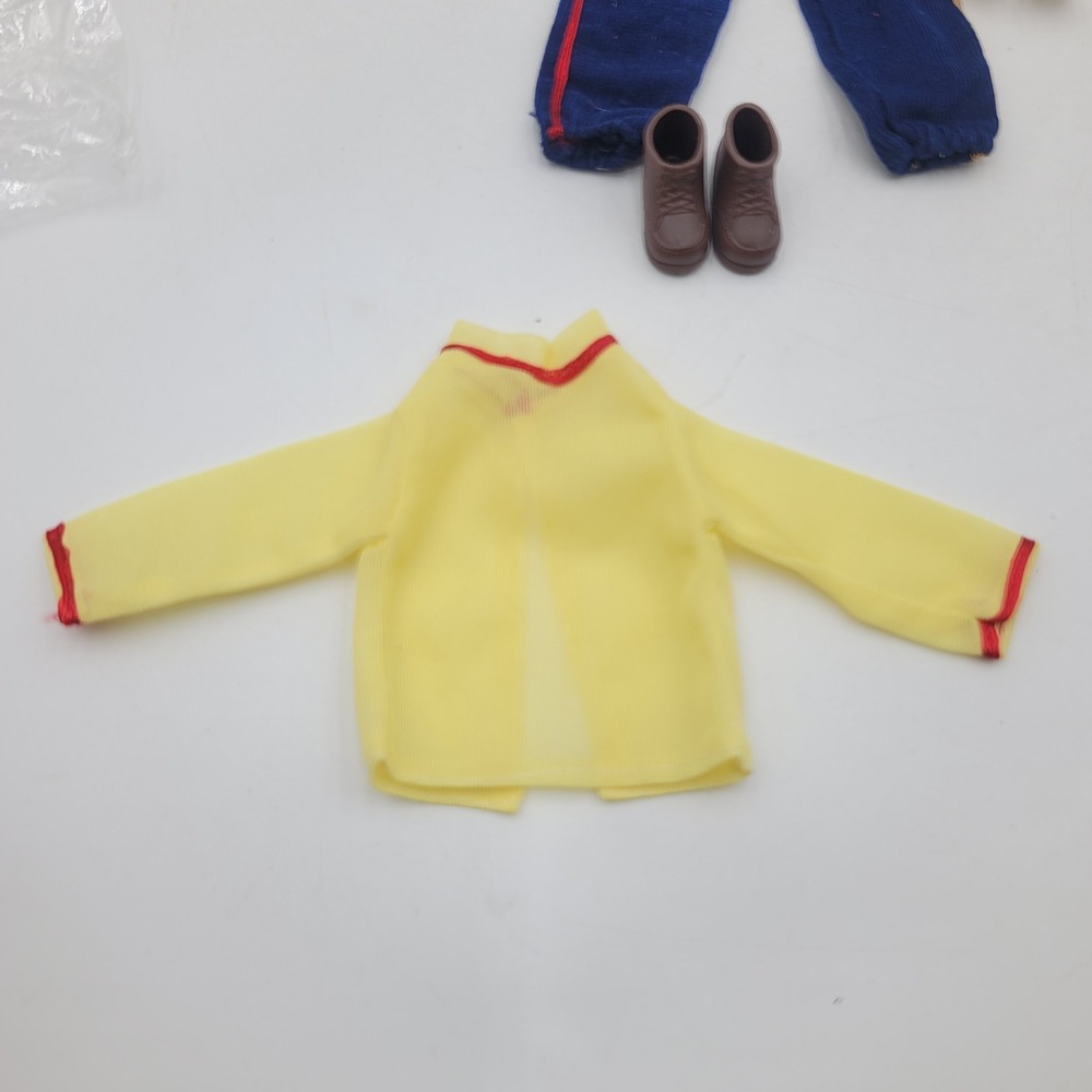 VTG Ken Barbie Doll Ski Outfit Blue Corduroy Jacket Pants Skis Poles Boots Set - Picture 6 of 8